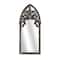 Miroir mural gothique arqué décoratif noir avec accents dorés brossés de 59,5 cm d’Ashland